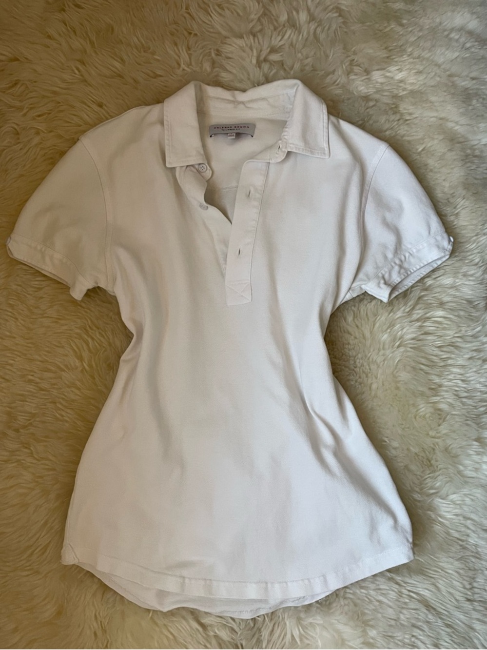 orlebar brown Sebastian white polo shirt